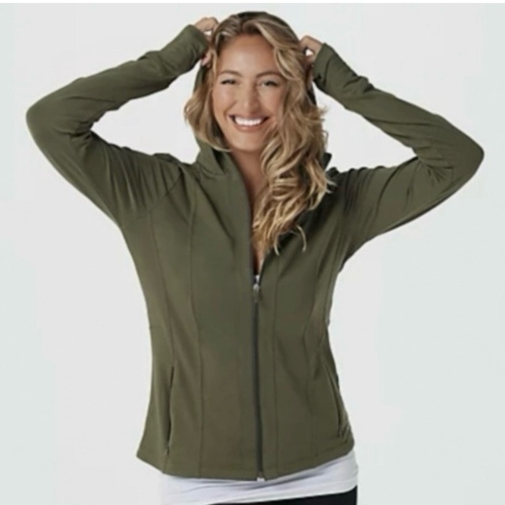 Olive Green Zip-Up Jacket